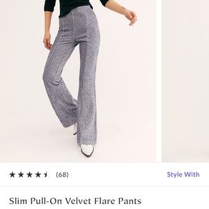 Free People Velvet Flare Pants